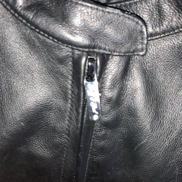 STREET & STEEL BLACK LEATHER ARMORED MOTORCYCLE JACKET Womens Large Biker - Picture 7 of 11